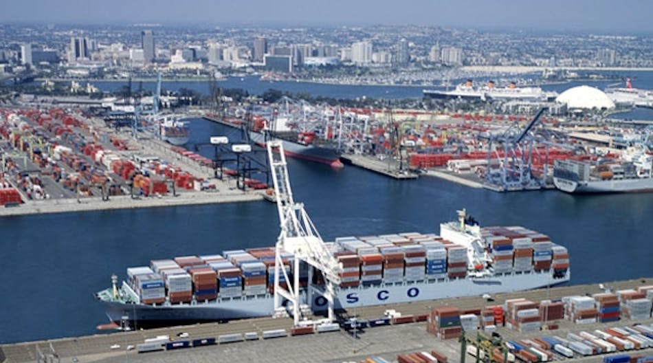 The multi-billion dollar expansion of the Port of Long Beach involves both expanded docks and a new intermodal rail hub. / Port of Long Beach