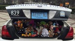 Mayer Electric and the Birmingham Police Department now outfit each patrol cars with stuffed animals and teddy bears to provide to children involved in these types of circumstances.