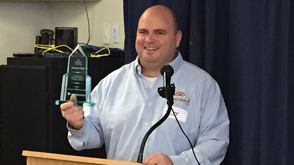 Branch Manager Geoff Crawford accepted the award at a recognition breakfast in early April at the Bennington Firehouse