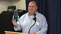 Branch Manager Geoff Crawford accepted the award at a recognition breakfast in early April at the Bennington Firehouse Branch Manager Geoff Crawford accepted the award at a recognition breakfast in early April at the Bennington Firehouse