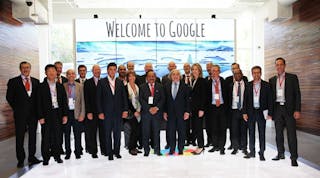 U.S. Energy Secretary Ernest Moniz (sixth from right) led the visit to Google and was joined by ministers and officials from countries like the Netherlands, Denmark, Germany, Italy, Chile, India, Indonesia and South Africa.