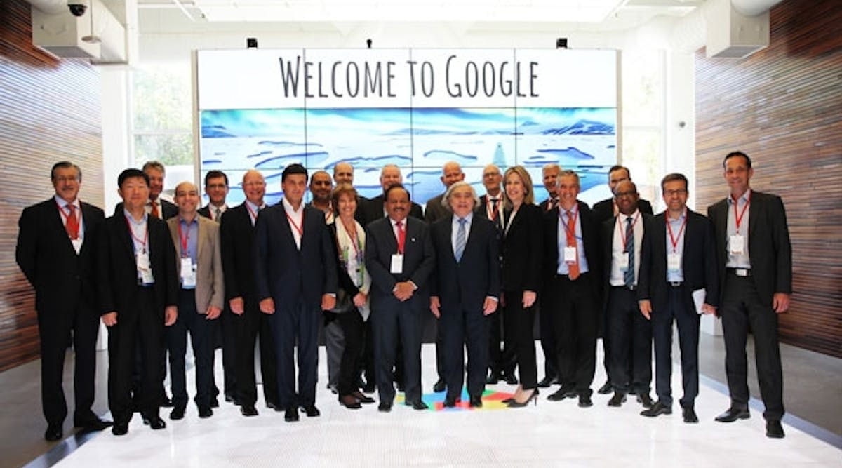 U.S. Energy Secretary Ernest Moniz (sixth from right) led the visit to Google and was joined by ministers and officials from countries like the Netherlands, Denmark, Germany, Italy, Chile, India, Indonesia and South Africa.