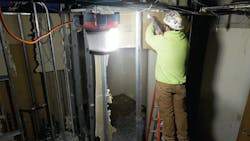 To market its enhanced line of LED work lights Milwaukee Tool took quite a bit of floor space in a threestory former hardware store in downtown Milwaukee that was the site of the New Product Symposium and transformed it into a dark and dingy industrial jobsite complete with smoke for effect To market its enhanced line of LED work lights Milwaukee Tool took quite a bit of floor space in a threestory former hardware store in downtown Milwaukee that was the site of the New Product Symposium and transformed it into a dark and dingy industrial jobsite complete with smoke for effect