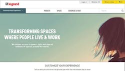 Still from Legrand39s new website shows its clean design Still from Legrand39s new website shows its clean design