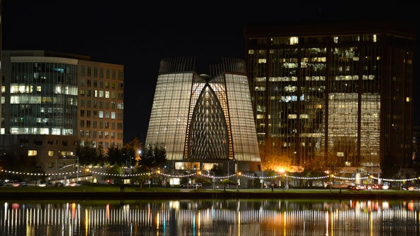 By switching from coldcathode fluorescent bulbs to LED the City of Oakland will reduce energy consumption at the Necklace of Lights by 17 saving 9855 kWh and 2538 in energy and maintenance costs annually