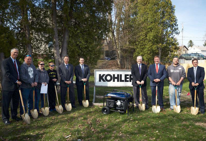 Kohler Power and Habitat for Humanity executives joined the homebuyer family and local dignitaries at a recent groundbreaking ceremony