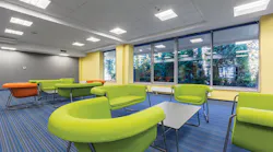 TLEDs in an office lobby setting