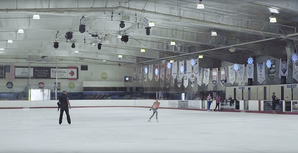 San Diego Ice Arena with new lighting system