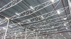 LED lighting in warehouse