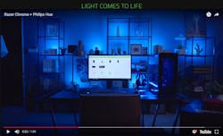 Razer-Philips Hue promotional video still Razer-Philips Hue promotional video still