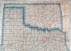 Oklahoma and northern Texas, Colliers map, 1921 Oklahoma and northern Texas, Colliers map, 1921