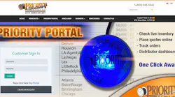 Priority Wire & Cable home page screenshot