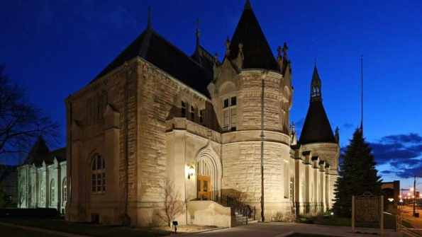 Castle Museum Saginaw Mich with new floodlighting from Lithonia