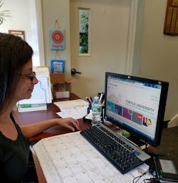 Turtle & Hughes employee using its new e-learning platform Turtle & Hughes employee using its new e-learning platform