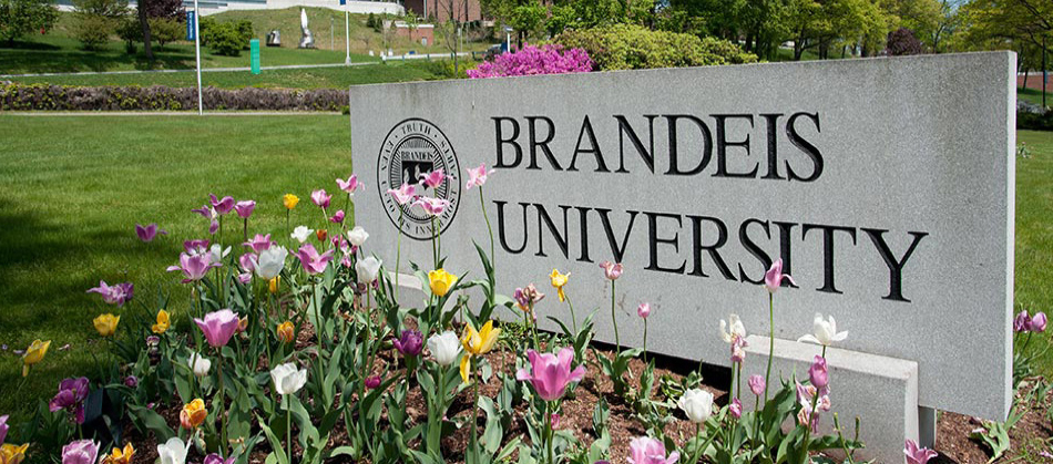 Brandeis U sign