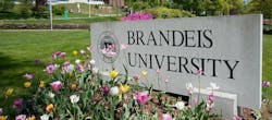 Brandeis U sign Brandeis U sign