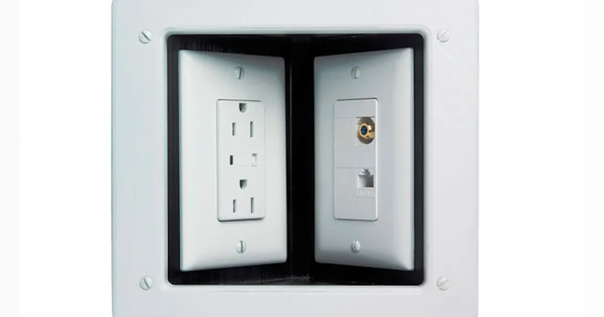 Square Reverse Channel Box Recessed TV boxes | Electrical Wholesaling