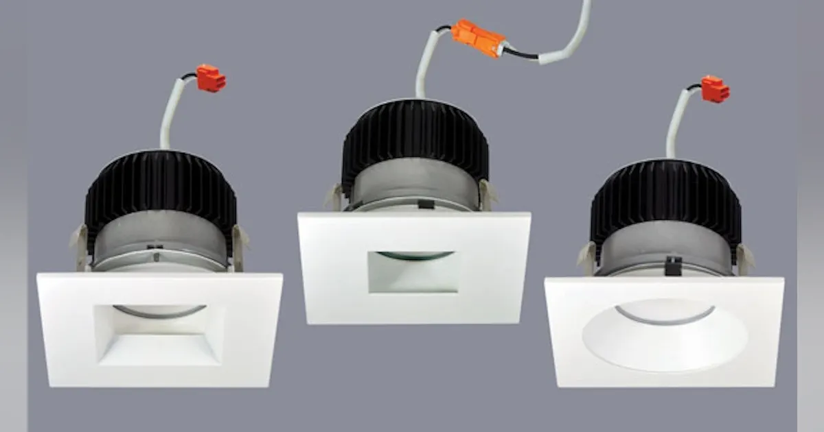 4-inch square trims for LED retrofit fixtures | Electrical Wholesaling