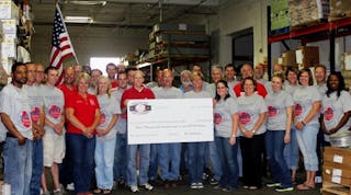 On, July 25th, the associates of Hein Electric Supply welcomed Paula Nelson, president of Stars and Stripes Honor Flight, to the company&rsquo;s headquarters in Brookfield, WI, and presented her with a check in the amount of $12,666.58.