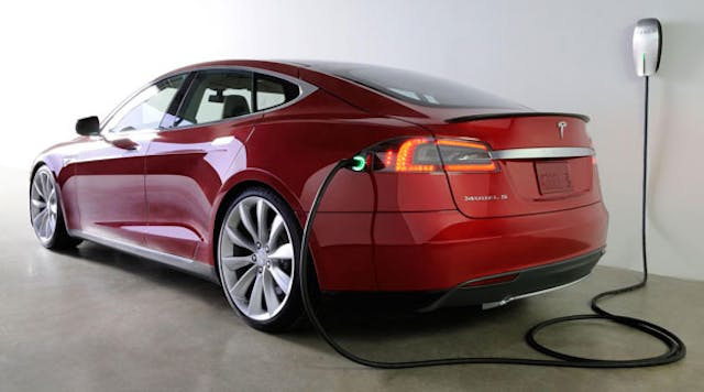 The Tesla Model S, one of the company&apos;s current electric vehicles. Tesla CEO Elon Musk wants to use the gigafactory to bring electric vehicles to the masses, and reportedly plans to produce a car there that can run 200 miles on a single charge and will cost about $35,000.