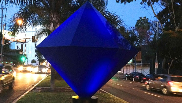 West Hollywood art installation Illumetric lit by LEDtronics LED T8 tubes