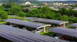 SolarWorld installed a 380kW solar electric canopy system in downtown Cincinnati.