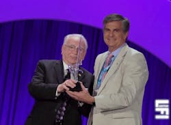 Randy Reid (right) receives an Innovative Product Award from LightFair International in 2018 for LumEfficient’s LiFi-enabled product. Randy Reid (right) receives an Innovative Product Award from LightFair International in 2018 for LumEfficient’s LiFi-enabled product.
