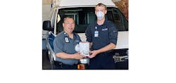First responder from PACT EMS in Idaho with one of the N-95 masks that was donated by Turtle & Hughes. First responder from PACT EMS in Idaho with one of the N-95 masks that was donated by Turtle & Hughes.