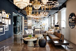 The new lighting showroom showcases the experience good lighting can create for an application with vignettes of typical residential applications. The new lighting showroom showcases the experience good lighting can create for an application with vignettes of typical residential applications.