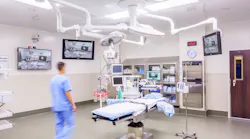 Indigo-Clean LED luminaires create a white light that also contains a narrow spectrum of indigo-colored light. When a room like an operating or recovery room is in use, the white mode is on, providing ambient lighting and continuous disinfection.