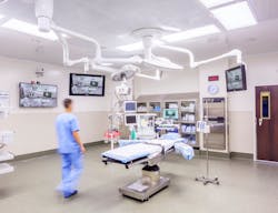 Indigo-Clean LED luminaires create a white light that also contains a narrow spectrum of indigo-colored light. When a room like an operating or recovery room is in use, the white mode is on, providing ambient lighting and continuous disinfection. Indigo-Clean LED luminaires create a white light that also contains a narrow spectrum of indigo-colored light. When a room like an operating or recovery room is in use, the white mode is on, providing ambient lighting and continuous disinfection.