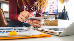 woman with smart technology