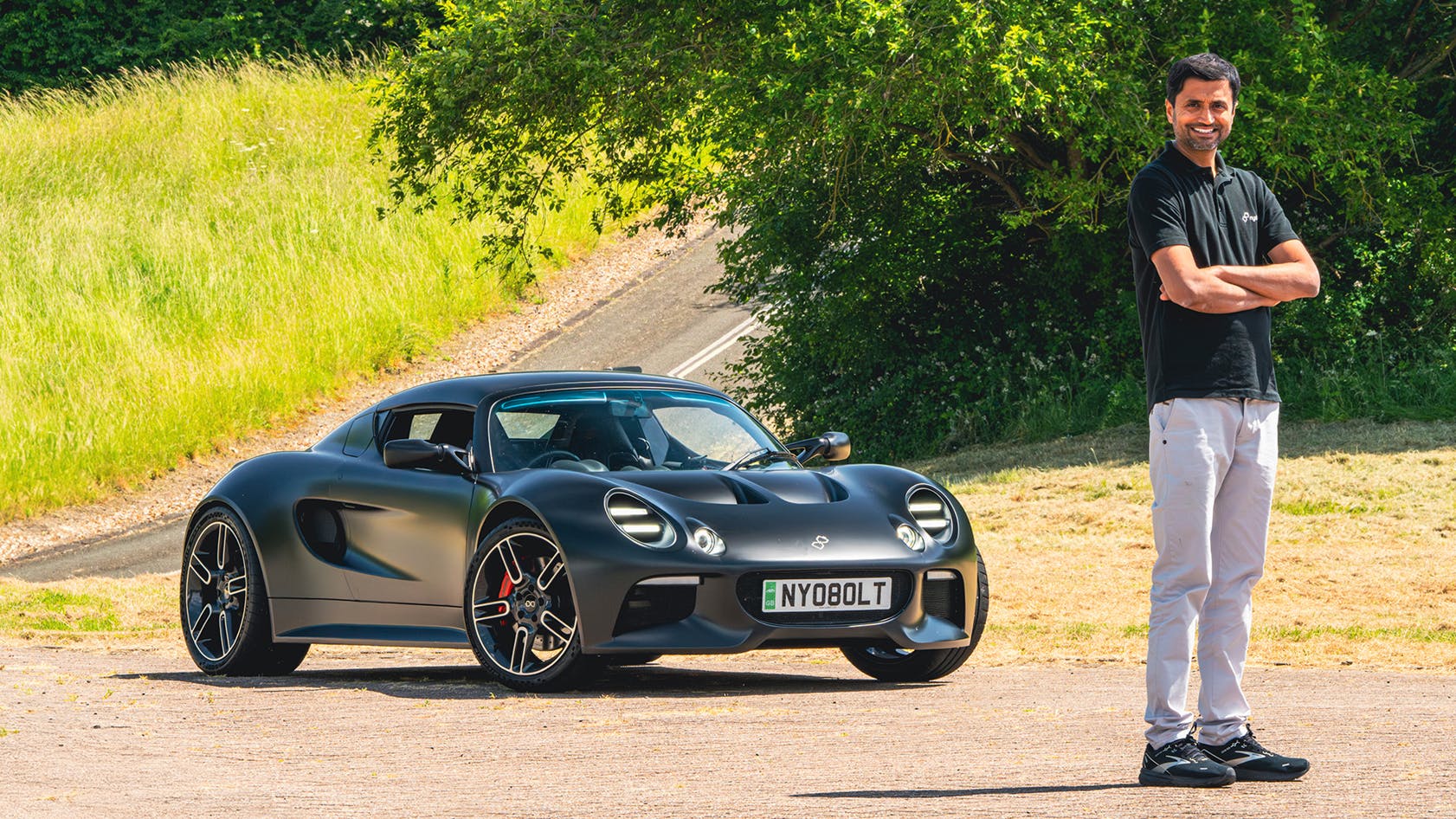 Dr. Sai Shivareddy, the company&rsquo;s founder and CEO with the Nyobolt EV prototype.