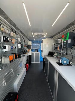 A modular display system inside the vans makes it easy to customize panels for customer visits, branch events and other occasions. A modular display system inside the vans makes it easy to customize panels for customer visits, branch events and other occasions.