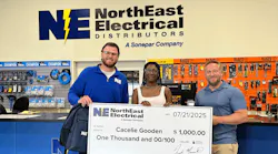 Cacelie Gooden (center) from the CREC Academy of Aerospace and Engineering, in Windsor, CT, was one of the scholarship winners.